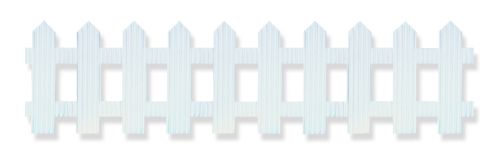 White Picket Fence Bordette - Product #3801-4