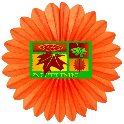 Orange Autumn Fan - Product #5321-3 - Click Image to Close