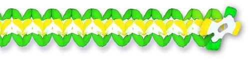 Yellow/White /Green Cross Garland - Product #5391-6 - Click Image to Close
