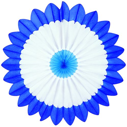 Light Blue/White/Dark Blue Fan Burst - Product #5397-2