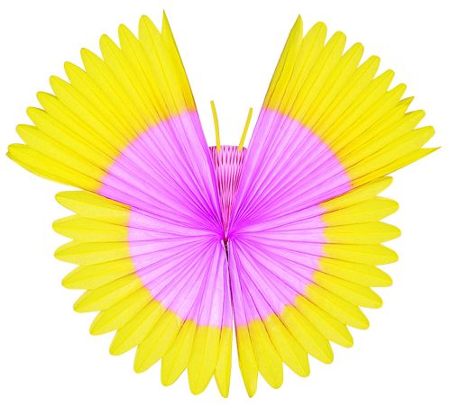 Yellow/Pink Hanging Butterfly - Product #5447-5 - Click Image to Close