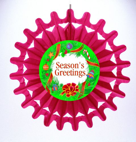 Red Fan W/Wreath Diecut - Product #5447-6 - Click Image to Close