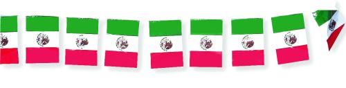 Mexican Flag Pennant Banner - Product #5532-3 - Click Image to Close