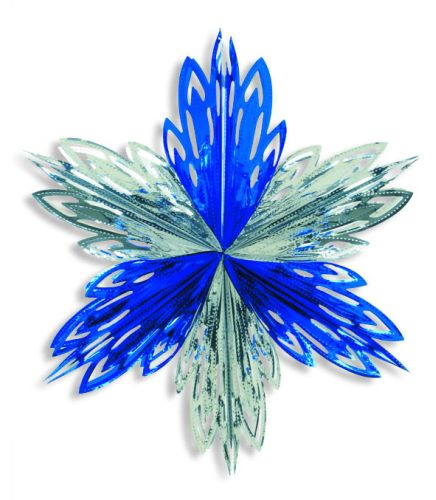 Silver/Blue Snowflake - Product #5651-0 - Click Image to Close